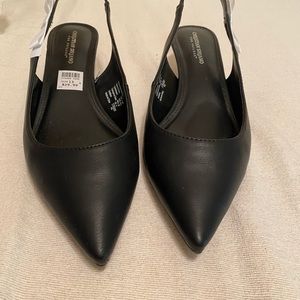 Black Slingback Shoes size 13w